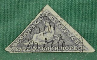 Cape Of Good Hope Triangle South Africa Stamp 6d Slate Lilac Sg 7c (b13)