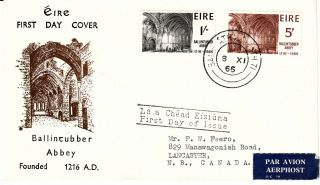 Ireland 1966 Fdc Ballincubber Abbey