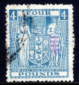 Zealand 1940 - 58 Arms Postal Fiscal £4,  Sg F210