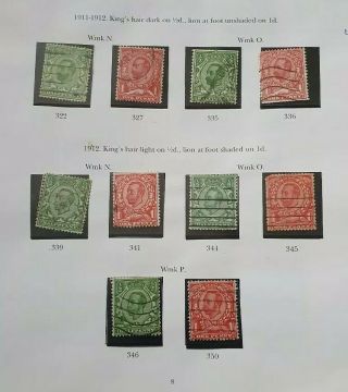 Gb Stamps King George V 1910 - 11 Set Of 10 Fine