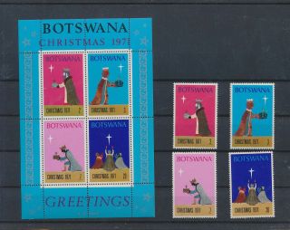 Lk56626 Botswana 1971 Religious Art Christmas Fine Lot Mnh