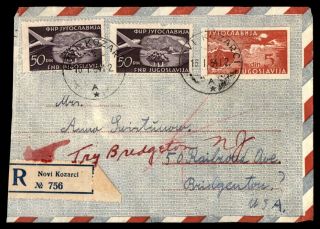 Mayfairstamps 1954 Yugoslavia Novi Kozarci Uprated Registered Stationery Cover W
