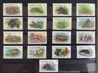 Christmas Island: 1987 Wildlife Full Set Of 17 Stamps To $5 Sg229 - 244 Mnh