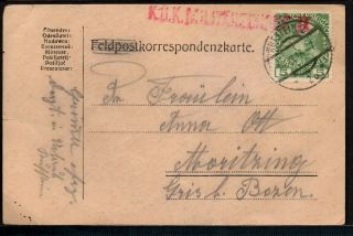 1916.  Wwi Kuk " Militarzensur " Austria Österreich Postcard Kufstein Moritzing
