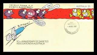 Dr Jim Stamps Diabetes Associations Fdc Australia Monarch Size Cover