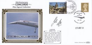 (08229) Gb/ Maldives Benham Cover Concorde Captain Signed John Tye 2004