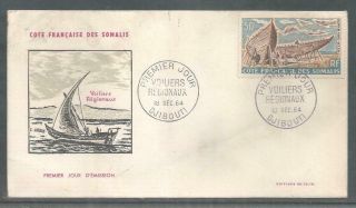 France Somalia 1964 Fdc " Boats "