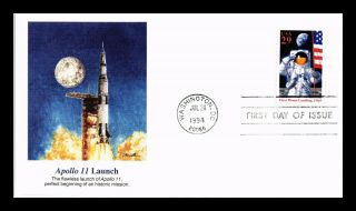 Dr Jim Stamps Us Apollo 11 Launch Moon Landing Anniversary Fdc Cover
