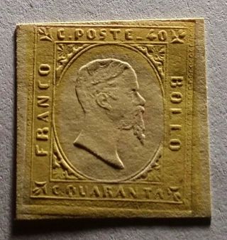 Italian States Sardinia Sardegna 1854 Rare 40c Proof Plates?