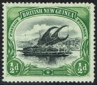 Papua 1901 Lakatoi British Guinea 1/2d Horizontal Wmk