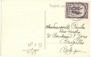 Belgian Congo 1933 Pc With 60 C Stamp,  Cancel Courier De Haute Mer/anversville