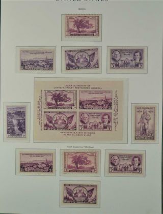 Usa America Stamps Selection Of 1935 - 36 On Page Mainly H/m Or U/m (r173)