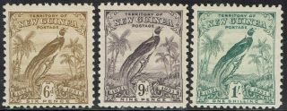 Guinea 1931 Dated Bird 6d 9d And 1/ - Mnh