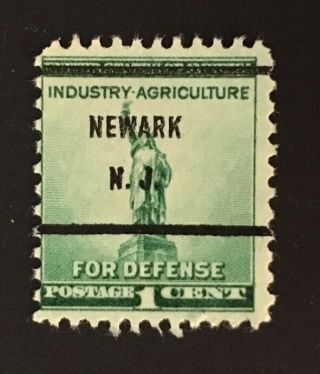 Newark,  Jersey Precancel - 1 Cent Defense Issue (u.  S.  899) Nj