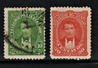 Hick Girl Stamp - M&u.  Ecuador Telegraph Stamps Rocafuerte Q579
