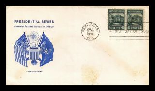 Dr Jim Stamps Us Presidential Series White House First Day Cover Pair