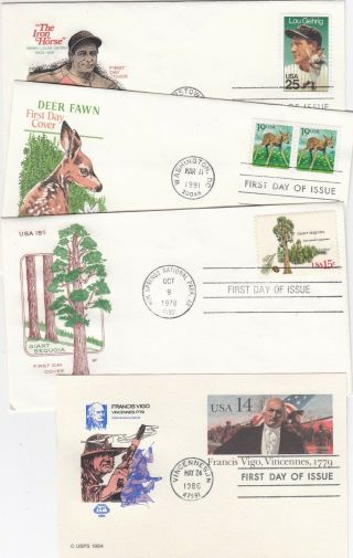 60,  First Day Covers 1970s & 1980s House Of Farnam Cachets