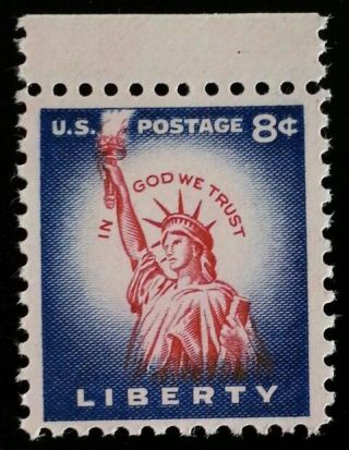 1954 8c Statue Of Liberty,  Rotary Scott 1041b F/vf Nh