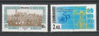 Moldova 1998 Historical Events,  Human Rights,  Union With Romania 2 Mnh Stamps
