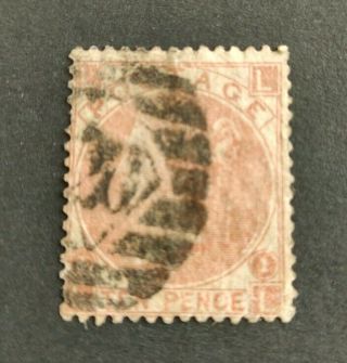 Gb Qv 1867 - 80 10d Pale Red - Brown.  Sg113.  Pl 1.  Uncoloured Letters.  Ll.  Cat £400.