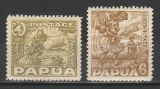 Papua 1932 Pictorial 4d And 6d Mnh