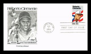 Dr Jim Stamps Us Roberto Clemente First Day Cover Carolina Puerto Rico
