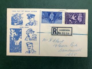Great Britain,  1946 Victory Illustrated First Day Cover