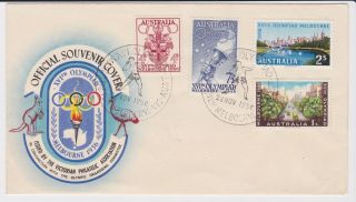 Stamps 1956 Australia Melbourne Olympics Souvenir Cover Postal History