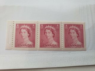 Canada Coil Strip Nh Og My Ref 9 3 Cents Postage