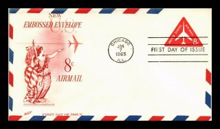 Dr Jim Stamps Us Embossed 8c Air Mail First Day Postal Stationery Cover