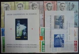 Germany (east) Ddr 1962 - 63 Complete Issues 29,  2 Mini - Sheets Vlmh
