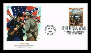 Dr Jim Stamps Us Battle Of Gettysburg Fdc Civil War Cover Fleetwood