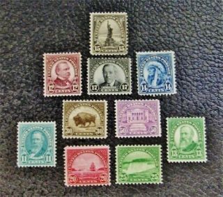 Nystamps Us Stamp 692 - 701 Og H / Nh $96