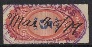 Hawaii R4 Gem Revenue Stamp With Two Cancels