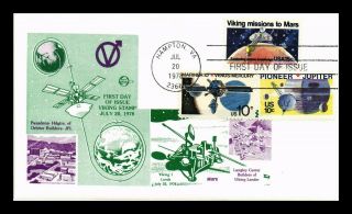 Us Cover Viking Missions To Mars Multi Franked Fdc Space Voyage Cachet