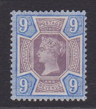Gb.  Qv.  1887.  Sg 209,  9d Dull Purple & Blue.  Mounted.