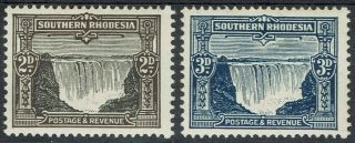 Southern Rhodesia 1931 Victoria Waterfall 2d And 3d