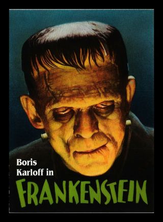 Dr Jim Stamps Us Frankenstein Boris Karloff Continental Size Postal Card