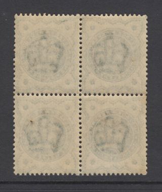Block of 4 GB QV 1/2d Blue - Green SG213 Hinged 1900 Halfpenny Jubilee Stamps 2