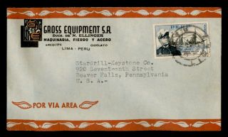 Dr Who Peru Lima Airmail To Usa Advertising Equipment Co E69726