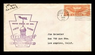 Dr Jim Stamps Us Airmail First Flight Am 1 Bethlehem Pennsylvania Cover