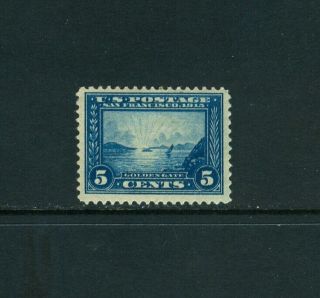 Scott 399,  5c Blue,  Panama - Pacific Exposition.  F/vf