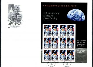 X U.  S.  Stamps Fdc Artcraft Sheet Scott 2841 First Moon Landing