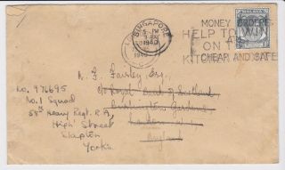Malaysia Malaya Stamps 1940 Envelope To Uk Re - Directed Posting Postal History