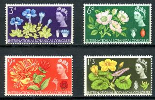 Gb 1964 International Botanical Congress - Set Of 4 Phosphor (sg 655p/8p) Umm