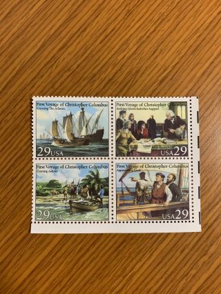 Mnh Scott 2620 - 2623 First Voyage Of Christopher Columbus,  1992 - 29 Cents