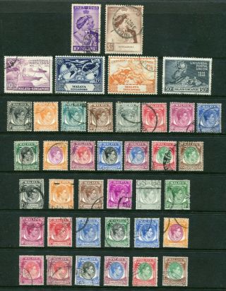 1948/52 Singapore Kgvi 2 X Defin.  Sets,  Silver Wedding & Upu Set Of Stamps