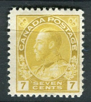 Canada; 1911 - 12 Early Gv Definitive Series Hinged Shade Of 7c.  Value