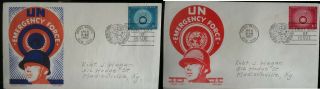 Usa 1957 Fdc United Nations Un York Un Emergency Force First Day Cover