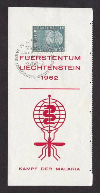 Liechtenstein 1962 Fdc First Day Cover
